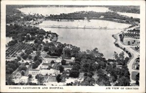 Orlando Florida FL Sanitarium Hospital Birdseye View 1930s-50s Postcard
