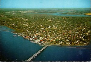 South Carolina Beaufort Aerial View Bridge To Lady's Island 1975