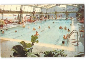 Atlantic City New Jersey Vintage Postcard Chalfonte Haddon Halls Salt Water Pool