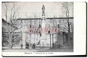 Postcard Marseille Old Lady column