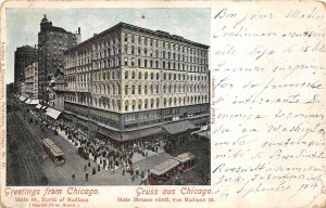 Lot282 greetings from chicago state st north of madison tramway usa