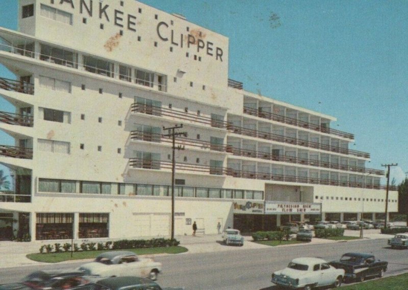 Yankee Clipper Hotel Ft Lauderdale FL 1960s Autos Florida postcard H184 