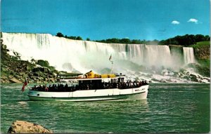 Boat Niagara Falls Postcard 1965 Canceled PM Note Tourist WOB 4c Stamp VTG PM