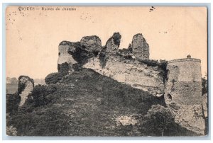 Arques Pas-de-Calais France Postcard The Castle Ruins 1907 Antique Posted