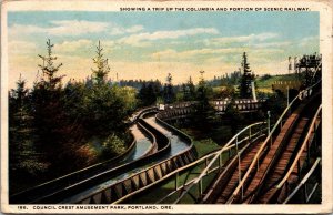 Postcard Council Crest Amusement Park in Portland, Oregon 