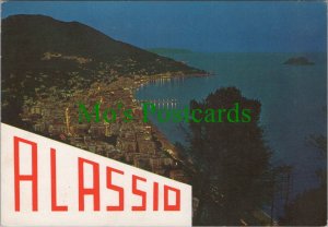 Italy Postcard - Night View of Alassio, Riviera Dei Fiori, Savona   RR14950