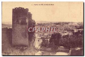 Old Postcard Morocco FEZ Overview of Sidi Ali Mzali