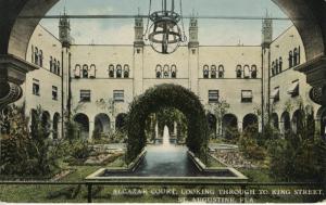 Alcazar Court St. Augustine FL Florida c1912 Vintage Postcard