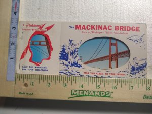 Postcard Folder The Mackinac Bridge, Michigan