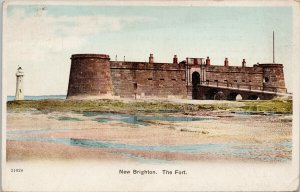 New Brighton The Fort New Brighton Soldiers Mail Postcard G65