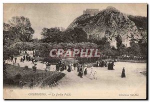 Old Postcard Cherbourg Public Garden