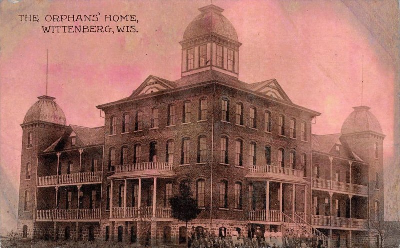 The Orphans' Home, Wittenberg, Wisconsin Shawano County 1910 Antique Postcard