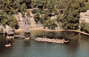 New Paltz, NY New York  MOHONK LAKE~SWIMMERS Lake Mohonk Mountain House Postcard