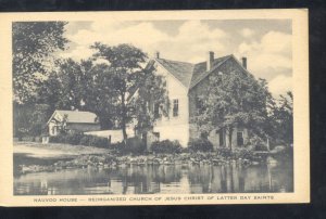 NAUVOO HOUSE ILLINOIS REORGANIZED CHURCH OF LATTER DAY SAINTS VINTAGE POSTCARD