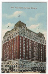 Hotel Sherman Chicago Illinois 1910c postcard