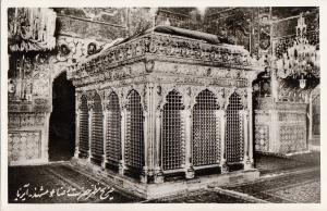 Mosque interior real photo postcard