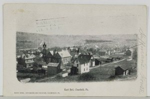 Clearfield Pa East End Bird's Eye View Huffman's House 1907 udb Postcard Q9