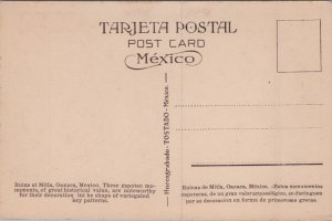 Mexico Oaxaca Ruinas de Mitla Vintage Postcard C260