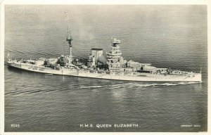 Military, H.M.S. Queen Elizabeth, No. 37-2, RPPC