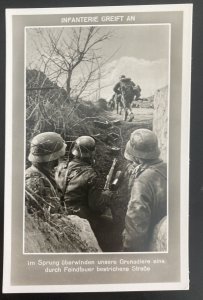 Mint Germany Real Picture Postcard Infantry Advance WW2