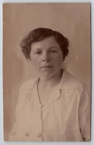 RPPC Young Woman Portrait Photo Postcard P21