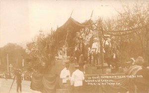 RPPC PARADE FLOAT GASPARILLA CARNIVAL TAMPA FLORIDA REAL PHOTO POSTCARD (1915)