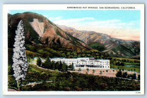 San Bernardino California Postcard Arrowhead Hot Springs Building 1920 Unposted