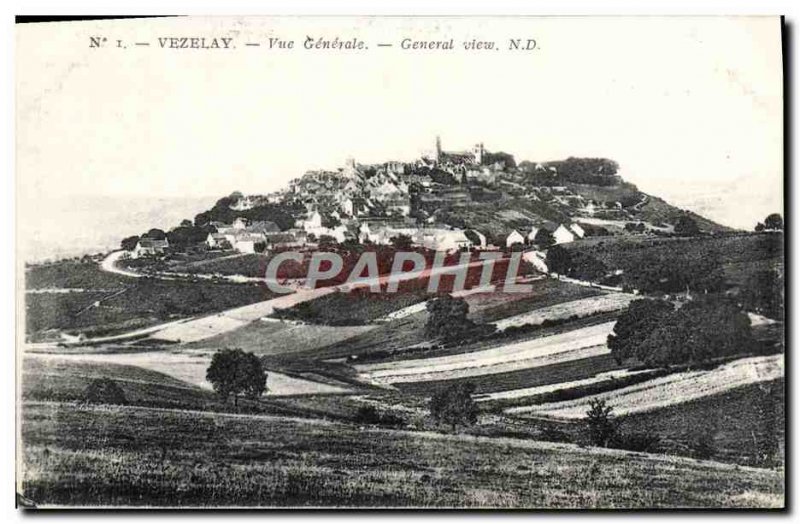 Postcard Old Vezelay Vue Generale