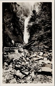 Indian River Park Wigwam Inn Vancouver BC Spray of Pearl Falls RPPC Postcard G91