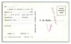 Postcard QSL Radio Card From Solomon Kansas KLH5440