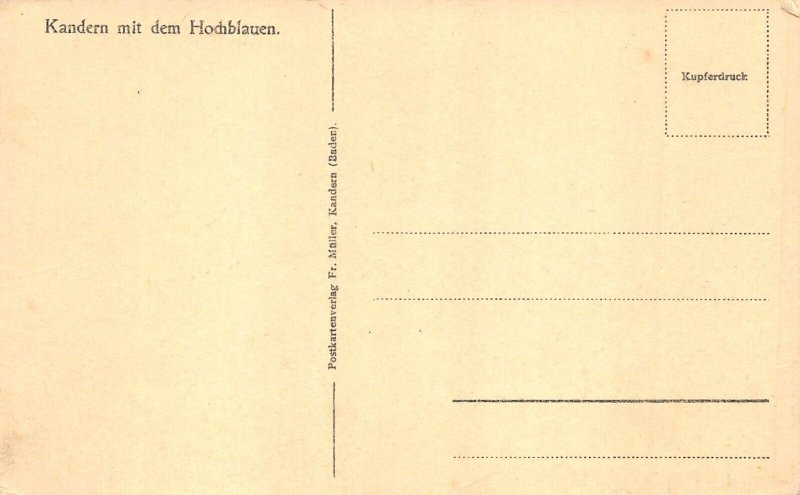 L211 Germany Kandern mit dem Hochblauen vintage postcard