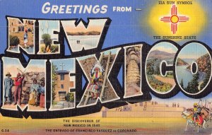 GREETINGS LORDSBURG NEW MEXICO~LOT OF 2 LARGE LETTER 1940-50s POSTCARDS