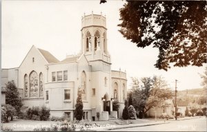 Congregational Church Oregon City OR Unused Real Photo Postcard E99