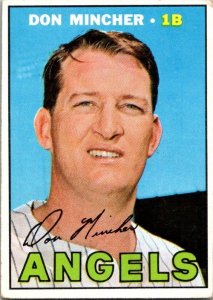1968 Topps Baseball Card Don Mincher Calfornia Angels sk3529
