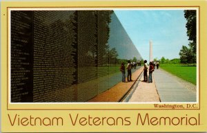 Washington DC Vietnam Veterans Memorial Military Soldiers Monument Postcard H3