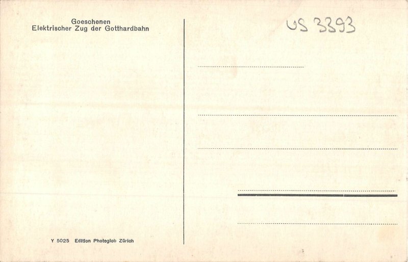 US3393 Switzerland Goeschenen Elektrischer Zug der Gotthardbahn  Switzerland