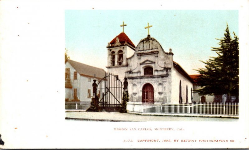 California Monterey Mission San Carlos Detroit Publishing