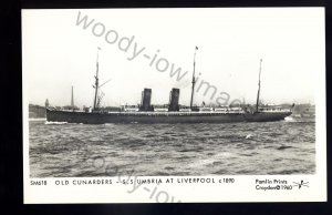 LS2628 - Cunard Liner - Umbria at Liverpool c1890 - Pamlin postcard