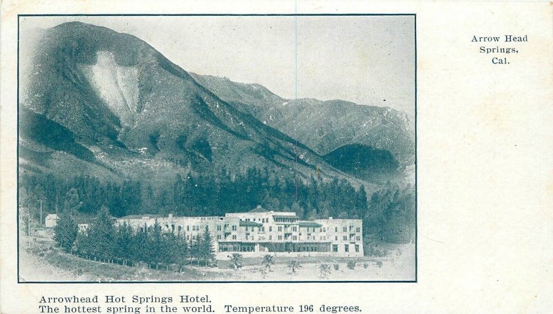 Postcard California Balloon Route C-1905 Arrowhead Hot Springs Hotel 23-655