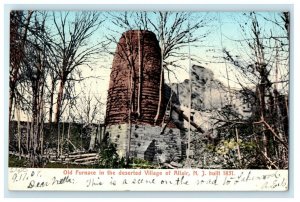 1907 Old Furnace In Deserted Village Of Allair New Jersey NJ Antique Postcard 