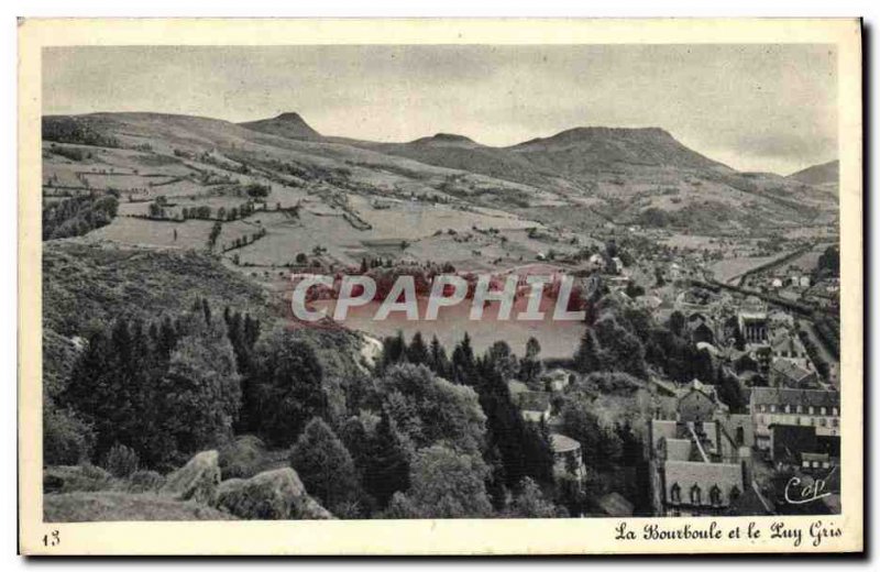 Old Postcard La Bourboule and Puy Gris