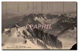 Old Postcard View from Chamonix Mont Blanc