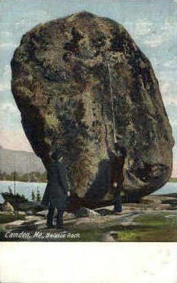 Balance Rock in Camden, Maine