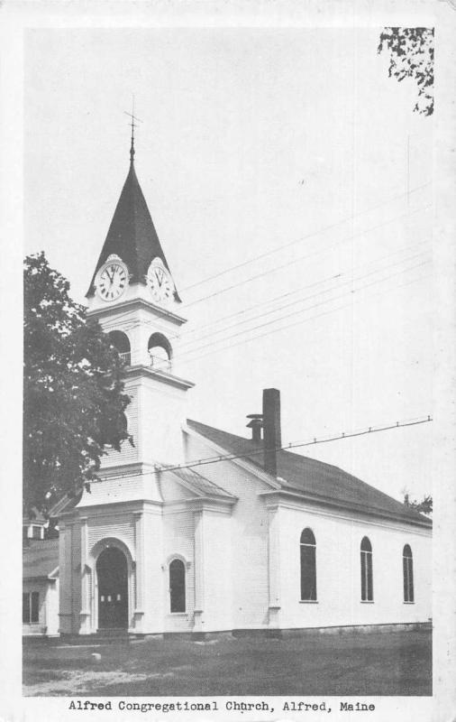 Alfred Maine Congregational Church Vintage Postcard JA4741420