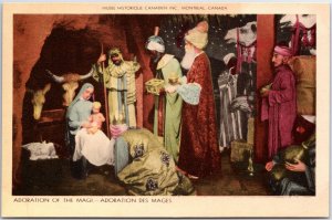 VINTAGE POSTCARD ADORATION OF THE MAGI EXHIBIT AT CANADA HISTORY MUSEUM MONTREAL