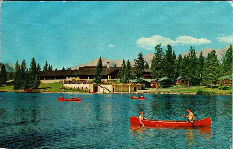 Postcard LODGE SCENE Jasper Alberta AB AK2303