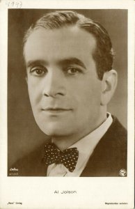 PC AL JOLSON, ROSS V. 4731/1, MOVIE STAR, Vintage REAL PHOTO Postcard (b28833)