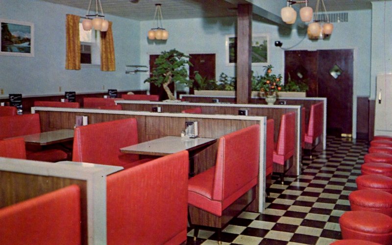 Middleton, Nova Scotia, Canada - The interior of the Eisner's Restaurant - 1950s