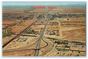 c1960's Bird's Eye View Of Gila River Gila Bend Arizona AZ Unposted Postcard