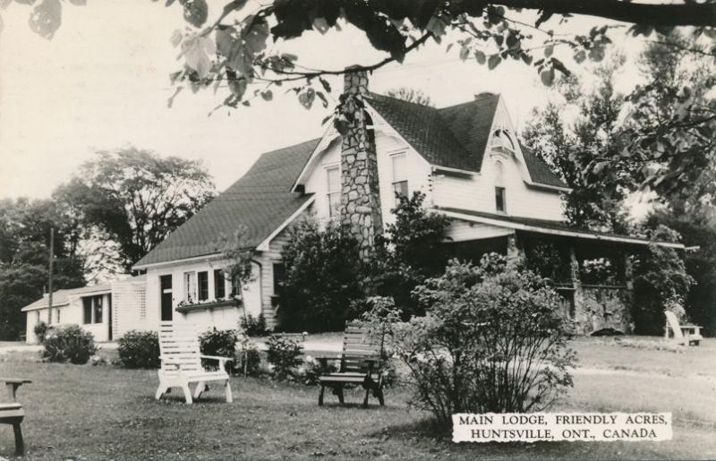 RPPC Main Lodge at Friendly Acres Resort - Huntsville, Ontario, Canada - pm 1966